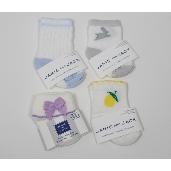 Janie and Jack Other - Janie and Jack Baby Girls 4 Pack of Socks - Size 0-3M